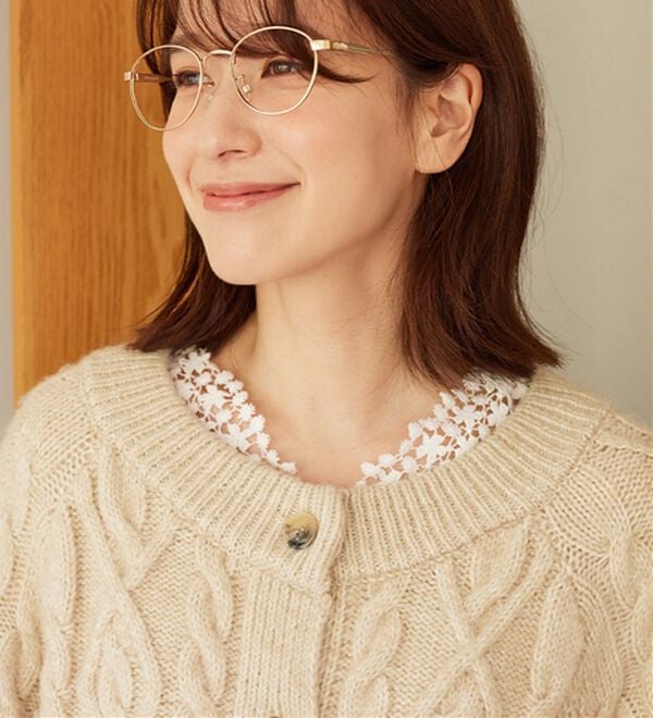 Viola e Viola（ヴィオラ エ ヴィオラ）の「あったか綿衿見せレーストップス【吸湿発熱&times;静電気防止】（カットソー）」｜詳細画像