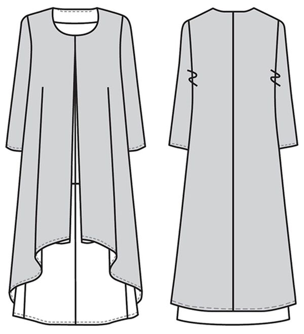 ルフラン（ルフラン）の「アイロンいらず重ね着風ワンピース（ブラックフォーマル（喪服・礼服））」｜詳細画像