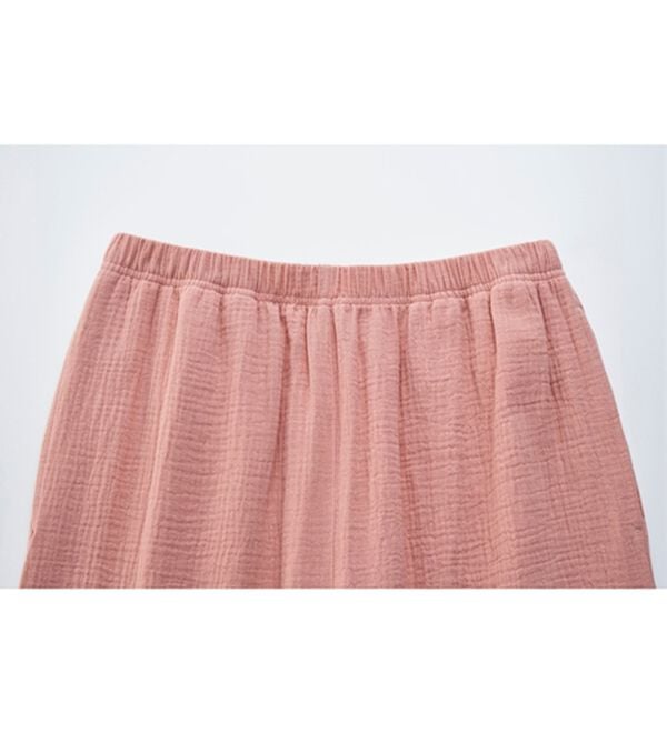 YU'NOW（ユナウ）の「【上下２点セット】Ｗガーゼ前開きパジャマ（パジャマ・ルームウェア）」｜詳細画像