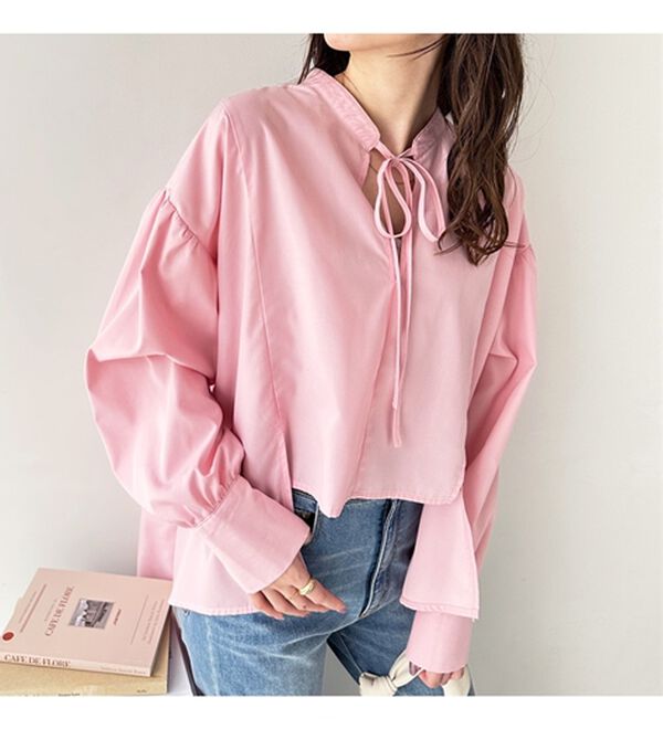 GeeRA（ジーラ）の「イレギュラーヘムスキッパーネックシャツ（シャツ）」｜詳細画像