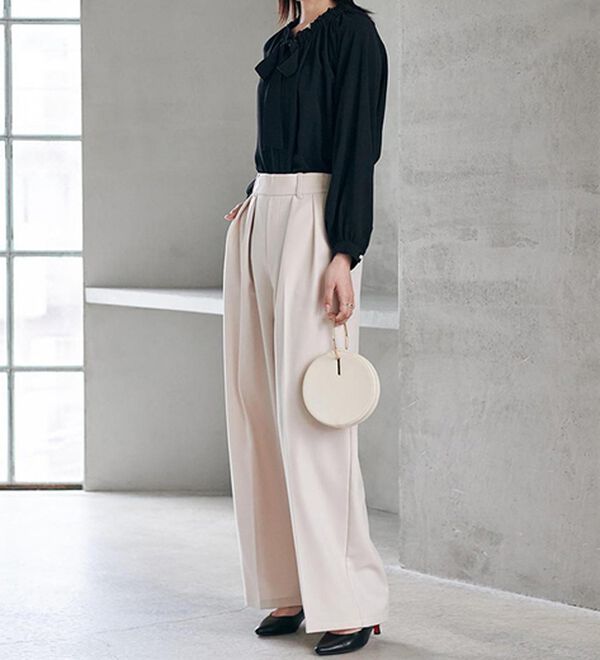 RANAN（ラナン）の「フリル衿ボウタイギャザーブラウス（ブラウス）」｜詳細画像