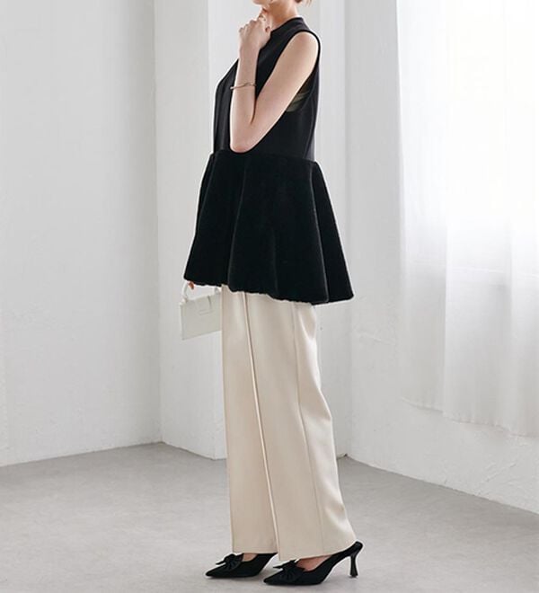 RANAN（ラナン）の「ペプラムファー切替ジレ（ジレ）」｜詳細画像