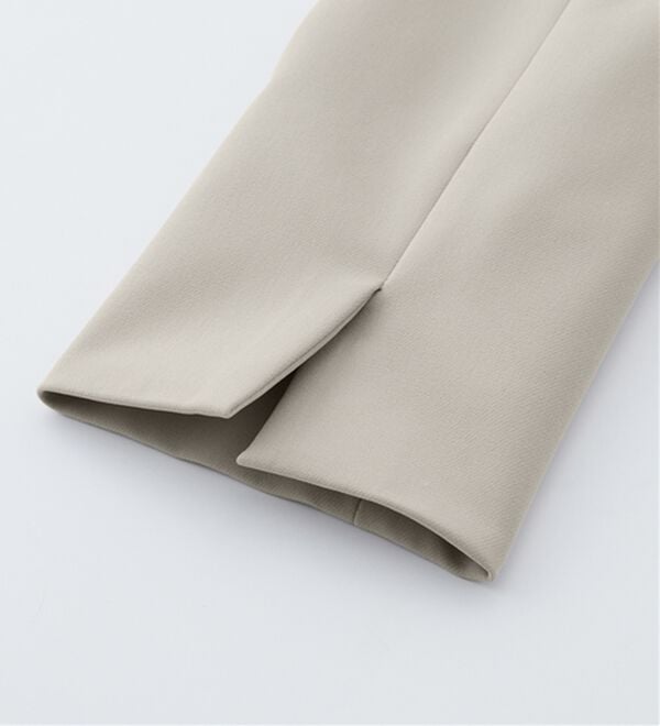 RANAN（ラナン）の「【２点セット】防シワ！ノーカラーペプラムパンツスーツ（パンツスーツ）」｜詳細画像