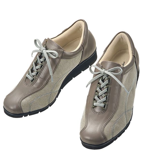 ルフラン（ルフラン）の「時見さんのスッと履ける５Ｅストレッチウォーキング（スニーカー）」｜グレー