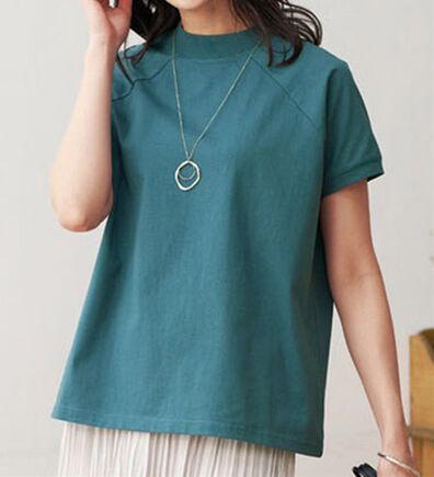 BELLUNA（ベルーナ）の「華奢見せ！しっかり素材コットン１００％Ｔシャツ（カットソー）」