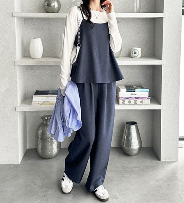 GeeRA（ジーラ）の「セットアップ風キャミソールサロペット（オールインワン）」｜詳細画像