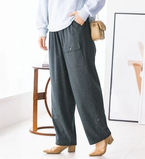 ルフラン（ルフラン）の「＜ｆｕ－ｕ＞綿１００％　両面起毛裾デザインパンツ（その他パンツ）」｜チャコール