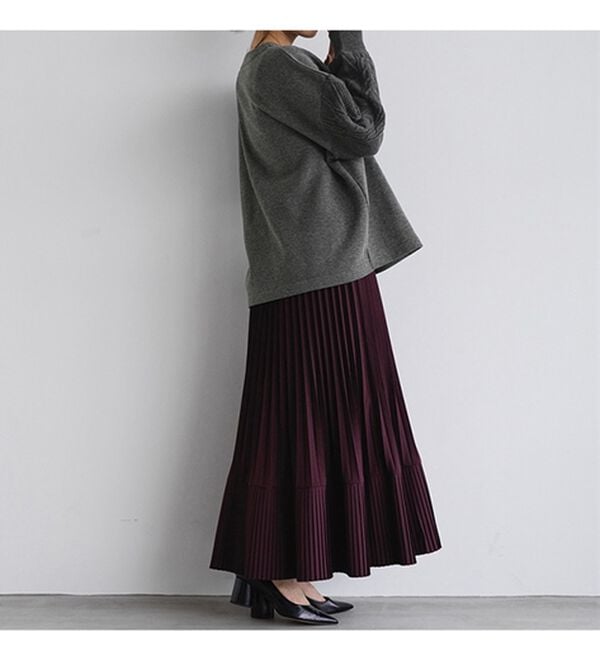 RANAN（ラナン）の「【毛玉になりにくい】裏起毛袖ニットプルオーバー（カットソー）」｜詳細画像