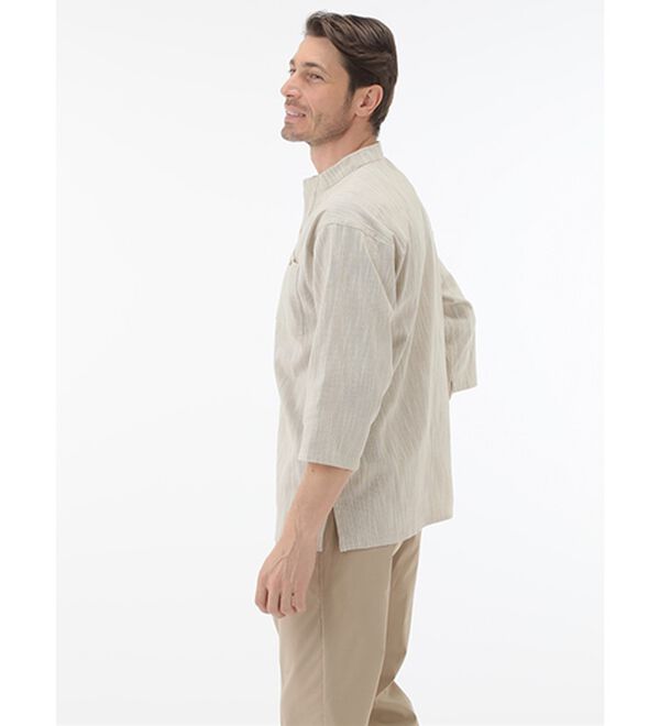 「ざっくり木綿のゆったりリラックスシャツ（メンズシャツ）」｜詳細画像