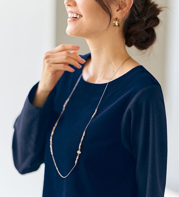 BELLUNA（ベルーナ）の「綿素材・異素材切替ワンピース（その他ワンピース）」｜詳細画像