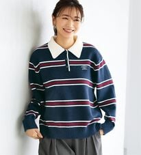 BELLUNA（ベルーナ）の「【ＵＭＢＲＯ】ボーダーポロニット（ニット・セーター）」