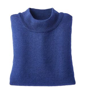 BELLUNA（ベルーナ）の「洗える！メリノウール１００％ハイネックセーター（ニット・セーター）」｜ミッドナイトネイビー