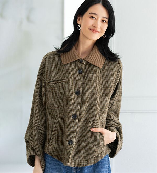 BELLUNA（ベルーナ）の「ロングコートまではいらない日に　ウール調ショートコート（ショートコート）」｜詳細画像