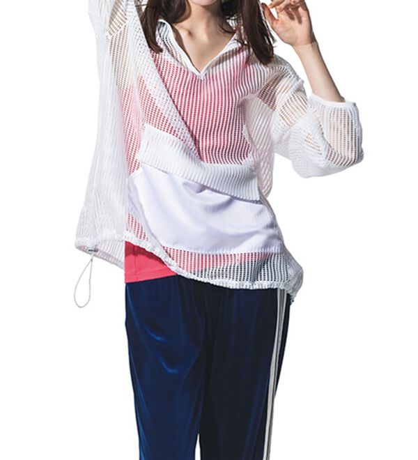 RANAN（ラナン）の「ゆるっとメッシュ素材アノラックパーカー（パーカー）」｜詳細画像