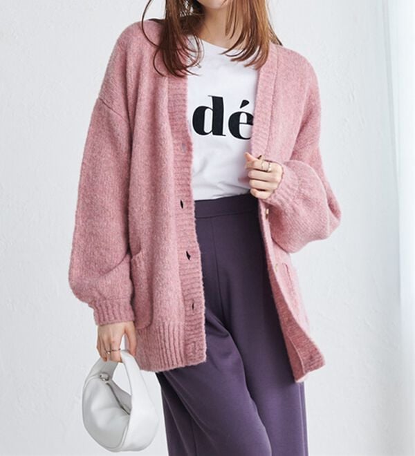 RANAN（ラナン）の「カラーオーバーカーディガン（ニットカーディガン）」｜詳細画像