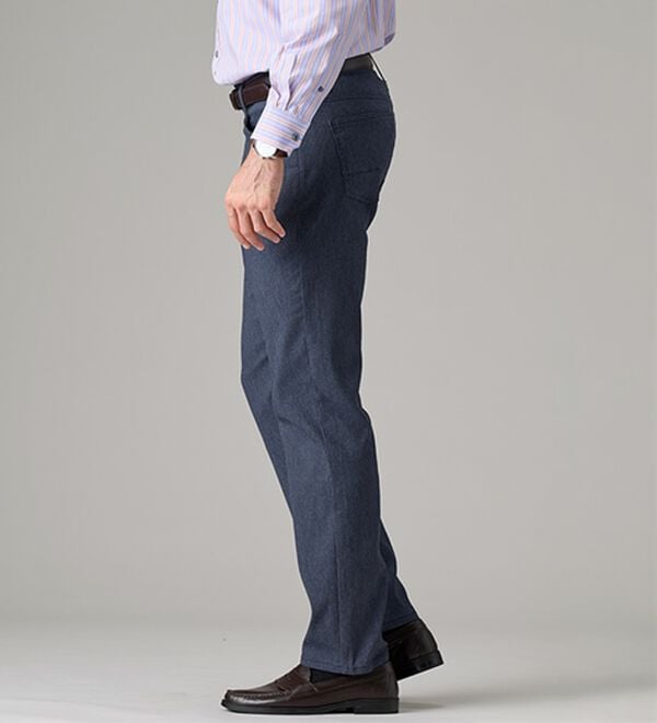 「＜コムルヴァン・オム＞ドビー織りストレッチパンツ（メンズフルレングスパンツ）」｜詳細画像