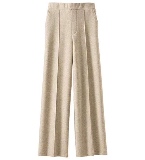 BELLUNA（ベルーナ）の「圧縮ニット素材ワイドパンツ（ワイドパンツ・ガウチョ）」｜詳細画像