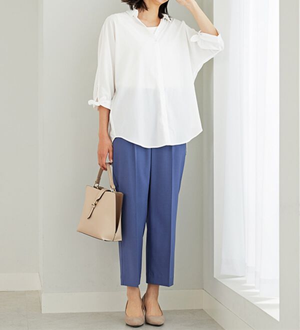 BELLUNA（ベルーナ）の「イージーケア！袖リボンシャツチュニック（チュニック）」｜詳細画像