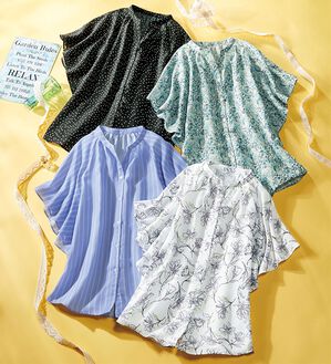 ルフラン（ルフラン）の「涼しい顔して二の腕カバー♪さらさらブラウス（ブラウス）」｜詳細画像