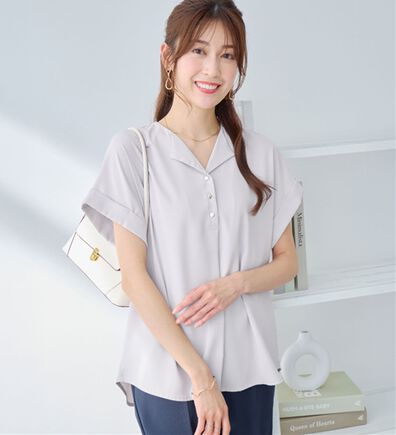 alotta（アロッタ）の「衿デザイン大人上品とろみブラウス（ブラウス）」