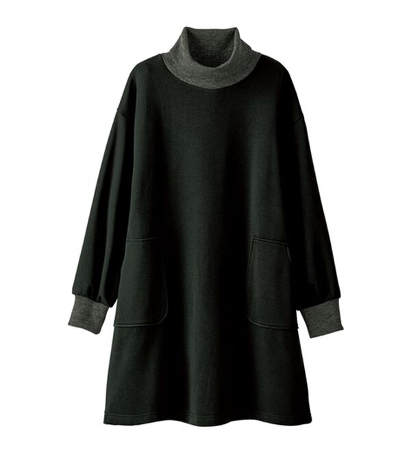 BELLUNA（ベルーナ）の「オフタートルネック配色リブ切替チュニック（チュニック）」｜詳細画像