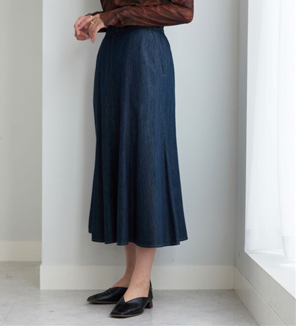 BELLUNA（ベルーナ）の「やわらかデニム素材フレアースカート（ロングスカート）」｜詳細画像