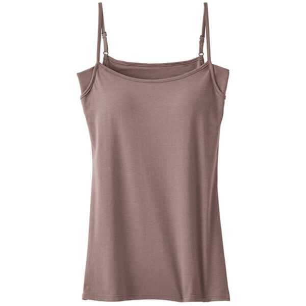 YU'NOW（ユナウ）の「ベーシック汗取りインナー　カップ付キャミソール（肌着・インナーウェア）」｜ブラウン