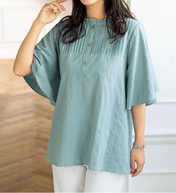 ルフラン（ルフラン）の「【３色組】今日もあしたも可愛い。綿１００％ブラウス（ブラウス）」｜詳細画像