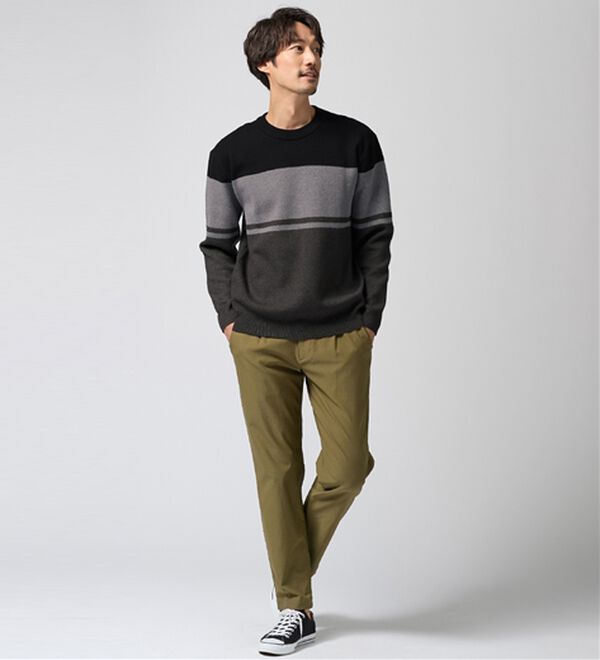 REMEN'S（リメンズ）の「【洗える】やわらかタッチボーダークルーネックセーター（メンズニット・セーター）」｜詳細画像