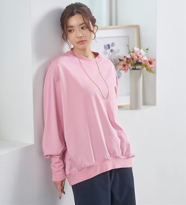BELLUNA（ベルーナ）の「長めのリブが差をつける！全隠しトレーナー（カットソー）」｜詳細画像