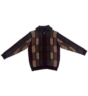 「衿暖かふっくらモールセーター（メンズニット・セーター）」｜ワイン