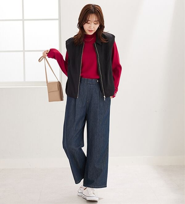 BELLUNA（ベルーナ）の「もちもち袖ボタンニットプルオーバー（ニット・セーター）」｜詳細画像