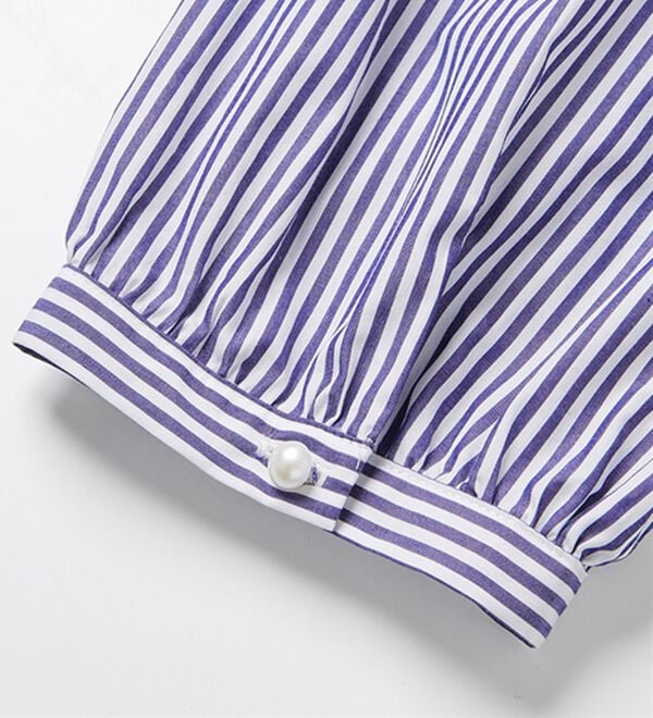 RANAN（ラナン）の「５分袖ペプラムギャザーブラウス（ブラウス）」｜詳細画像