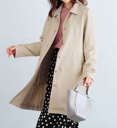 BELLUNA（ベルーナ）の「花粉対策！ライナー付ステンカラーコート（ロングコート）」