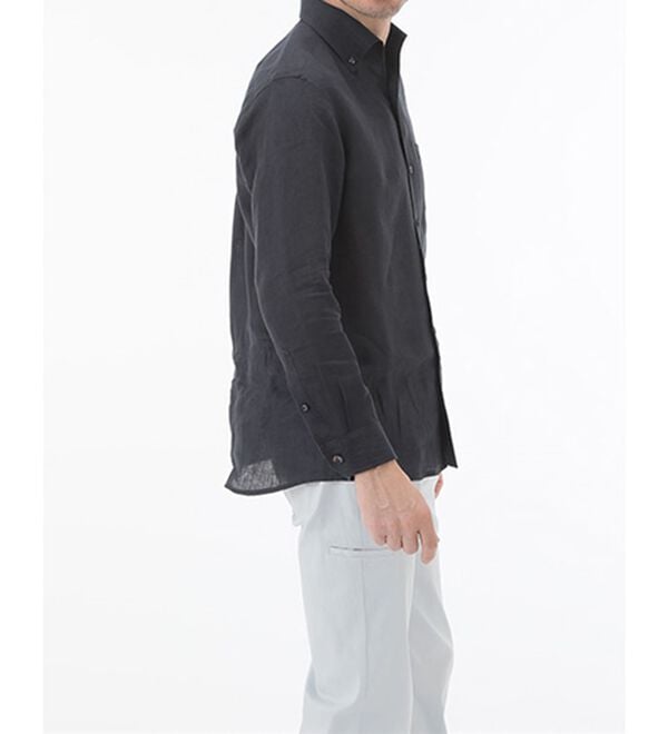 「＜コムルヴァン・オム＞大人のフレンチリネン１００％シャツ（メンズシャツ）」｜詳細画像