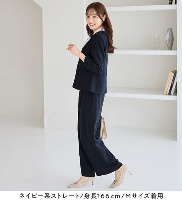 alotta（アロッタ）の「【選べるパンツ】洗える！３点セット着回し力抜群スーツ（パンツスーツ）」｜詳細画像