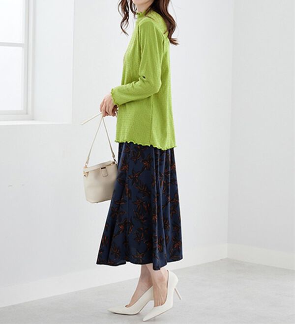 BELLUNA（ベルーナ）の「ジャカード素材メローデザインプルオーバー（カットソー）」｜詳細画像