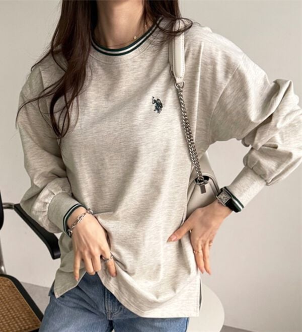 GeeRA（ジーラ）の「【Ｕ．Ｓ．　ＰＯＬＯ　ＡＳＳＮ．】配色ラインロンＴ（カットソー）」｜詳細画像