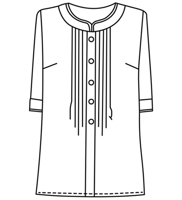 BELLUNA（ベルーナ）の「レース切替タック使いフォーマルブラウス（チュニック）」｜詳細画像