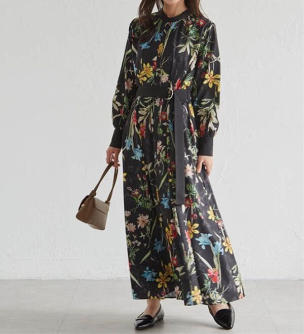 RANAN（ラナン）の「レトロフラワーシャツワンピース（プリントワンピース）」｜詳細画像