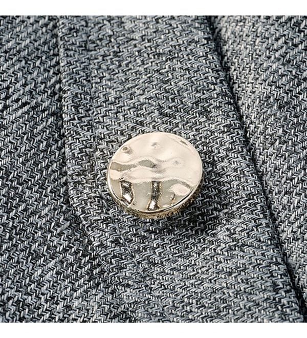 RANAN（ラナン）の「ボタンデザインハイウエストワイドパンツ（フルレングスパンツ）」｜詳細画像