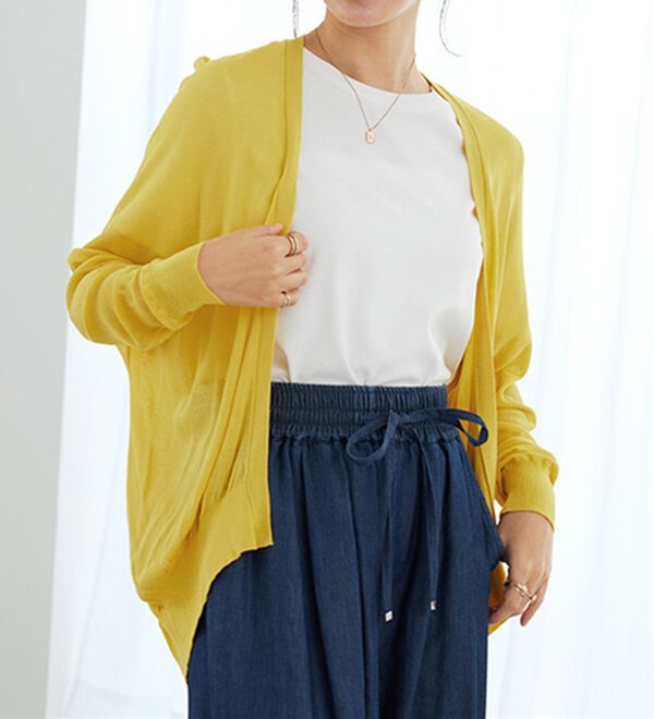 GeeRA（ジーラ）の「【冷房対策に】ひんやりUV対策！ドルマンカーディガン（ニットカーディガン）」｜詳細画像