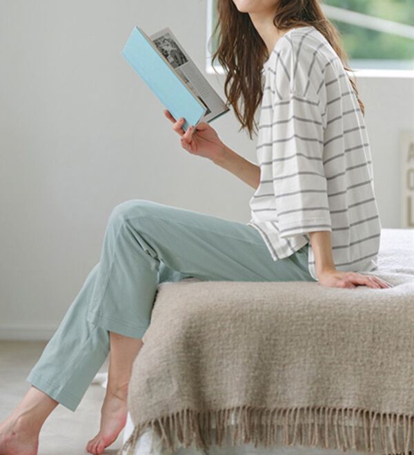 YU'NOW（ユナウ）の「コットン１００％おうちでもキレイ見えルームウェアセット（パジャマ・ルームウェア）」｜詳細画像