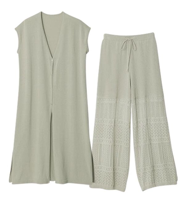 RANAN（ラナン）の「夏でも涼しい！綿１００％ニットセットアップ（セットアップ）」｜詳細画像