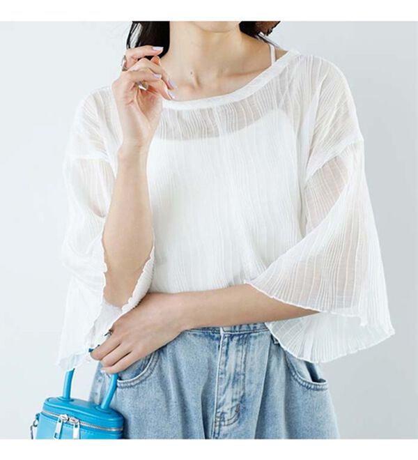 GeeRA（ジーラ）の「前後２ＷＡＹシアーＴシャツブラウス（ブラウス）」｜詳細画像