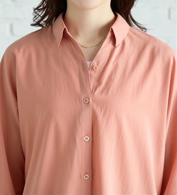 BELLUNA（ベルーナ）の「【吸水速乾】イージーケア！袖リボンシャツチュニック（チュニック）」｜詳細画像