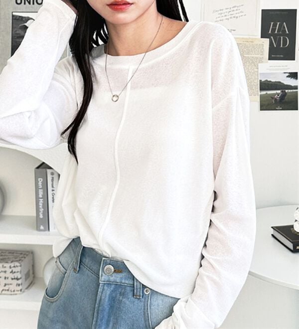 GeeRA（ジーラ）の「着回し自在！スラブシアートップス（カットソー）」｜詳細画像