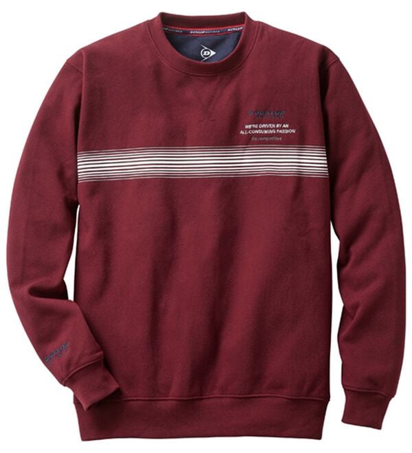 「＜ダンロップ・リファインド＞毎日活躍大人の柔らかトレーナー（メンズトレーナー）」｜ワイン