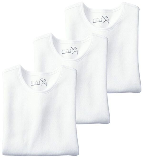 「＜アーノルド　パーマー＞至福の着心地柔らかガーゼインナー（メンズ肌着・インナーウェア）」｜ホワイト3枚組 半袖丸首