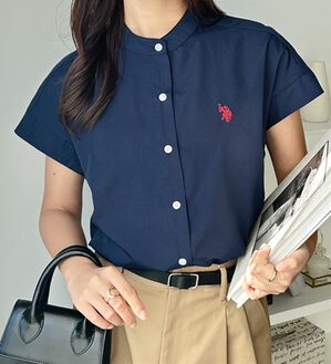 GeeRA（ジーラ）の「【ＵＳ．ＰＯＬＯ．ＡＳＳＮ】フレンチスリーブシャツ（シャツ）」｜ネイビー